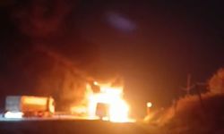 Servis otobüsü alevlere teslim oldu