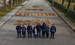 Sazova Parkı’nda yapraklardan “Hoş geldin 2026”