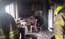 Bir apartman dairesi alevlere teslim oldu