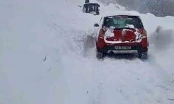 Çatak'ta çığ düştü: Sürücü son anda kurtuldu!