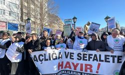 Buz gibi havada emekliler sokakta!