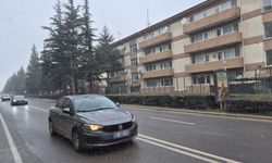 Hafif kar yağışı şehri beyaza kapladı