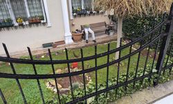Bahçedeki insan figürü dikkat çekti