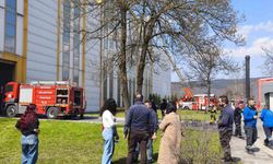 Kauçuk fabrikasında baca yangını