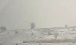 Kütahya yolunda kar süprizi!