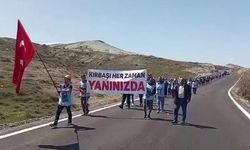 Maden işçileri hakları için Eskişehir'den Ankara'ya yürüyor