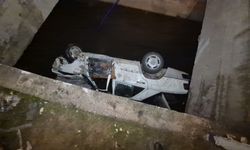 OSB’de korkutan kaza: Otomobil kanala uçtu!