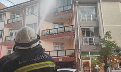 Eskişehir’de apartmanın terasında yangın
