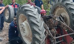 Mucize kurtuluş: Traktörün altında kaldı