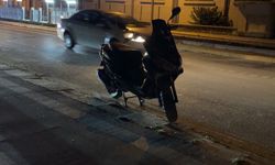 Alkollü motosiklet sürücüsü kaza yaptı