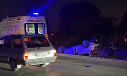 Otomobil takla attı! 2 Kişi yaralandı