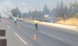 Alevler ormana sıçramadan söndürüldü