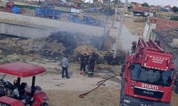 Eskişehir’de saman balyaları yandı