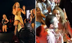 Hadise konseri durdurdu, o hayranının yanına koştu