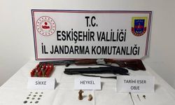 Eskişehir’de tarihi eser operasyonu: Sikke ve heykeller ele geçirildi