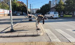 Sokakta yaptığı hareketlerle dikkat çekiyor
