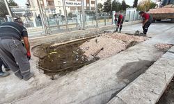 Doğalgaz hattındaki sızıntı tamir edildi...