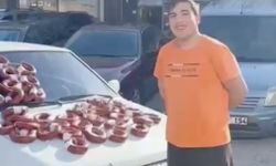 100 kilo sucukla otomobil sahibi oldu