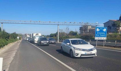 Tekirdağ-İstanbul karayolunda bayram yoğunluğu