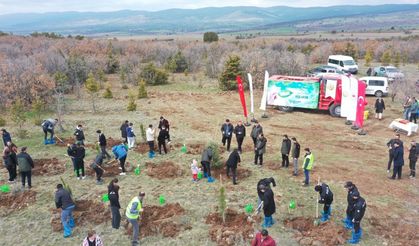 100 fidan toprakla buluştu