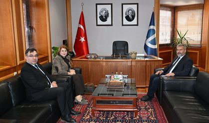 Azerbaycan Ankara Büyükelçiliği Eğitim Müşaviri Nesibova’dan Rektör Adıgüzel’e ziyaret