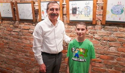 Minik karikatüristlerin sergisi sanatseverlerle buluştu