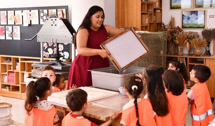 Minikler geri dönüşümü yerinde öğrendi