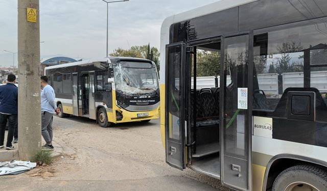 Bursa'da halk otobüsleri kaza yaptı