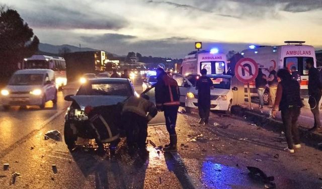 İnegöl'de feci kaza: 1 ölü 6 yaralı