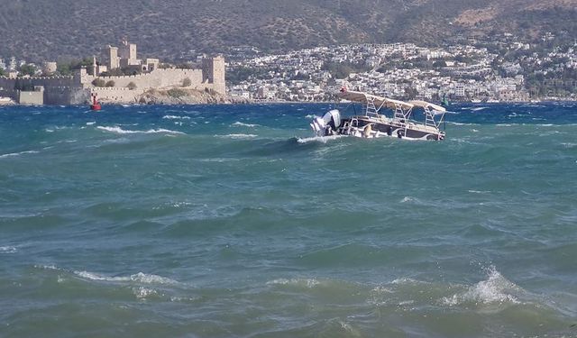 Bodrum'u fırtına vurdu