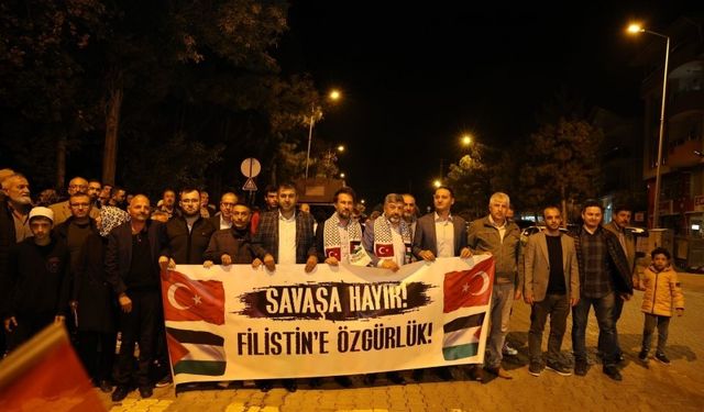 Kütahya'da Filistin'e destek yürüyüşü