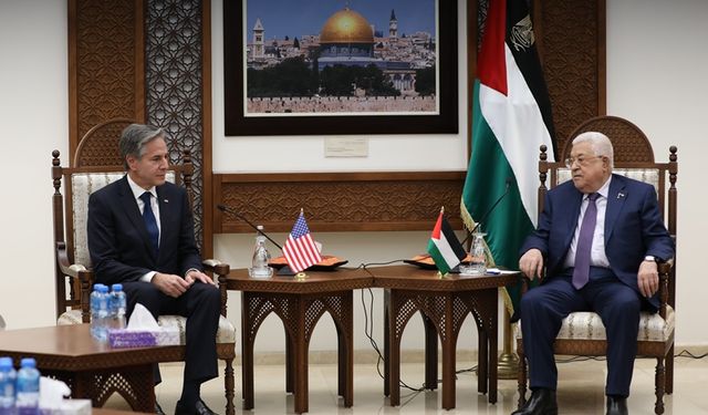ABD Dışişleri Bakanı ve Filistin Devlet Başkanı bir araya geldi