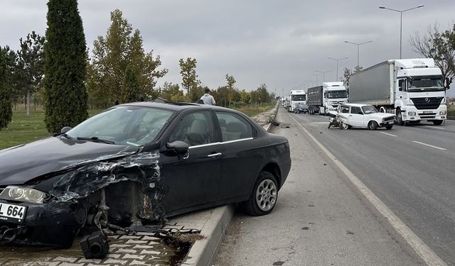 Eskişehir'deki trafik kazası ucuz atlatıldı!