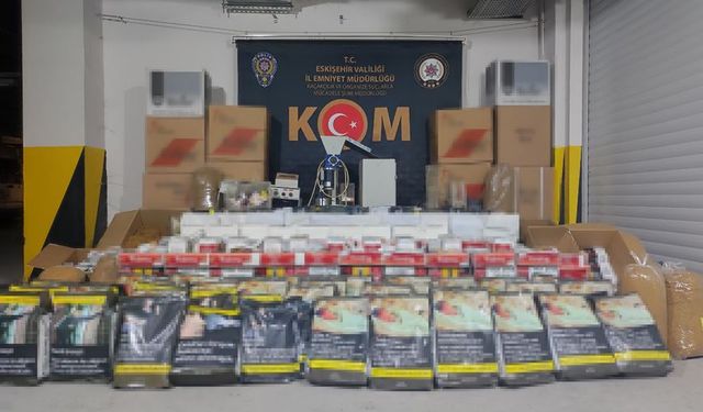 Eskişehir'de kaçak sigara operasyonu