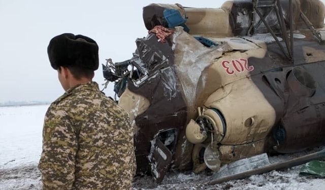 Kırgızistan’da askeri helikopter düştü: 1 ölü, 8 yaralı!