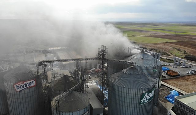 Edirne'de sıvı yağ fabrikasında yangın!