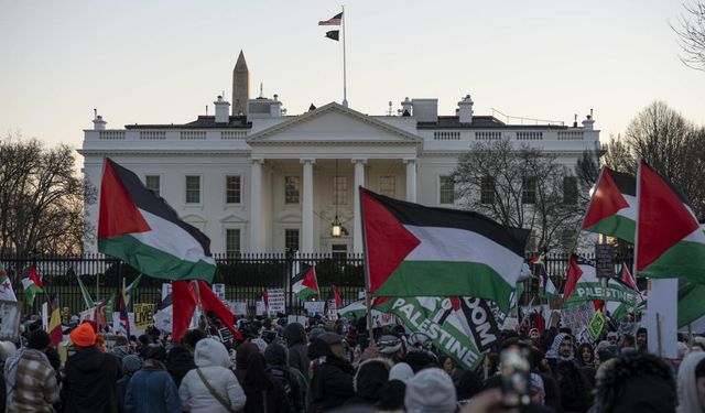 Washington’da Filistin’e destek gösterisi!