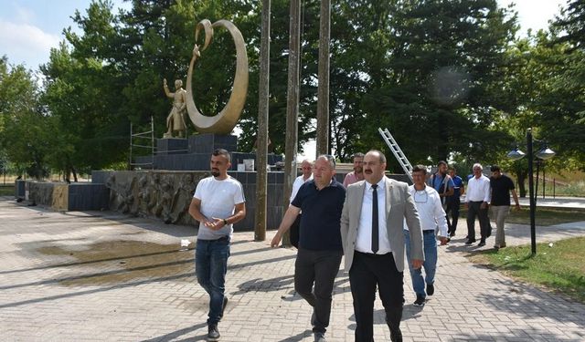 İnönü'deki Anıt Park'ta değişim başladı