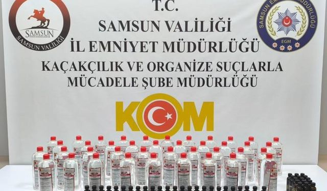 Samsun’da 40 litre etil alkol ele geçirildi