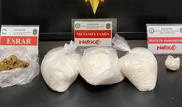 3 kilo 127 gram metamfetamin ele geçirildi!