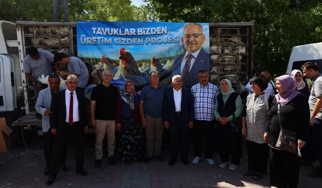 Kayseri Büyükşehir'den 'tavuk' desteği