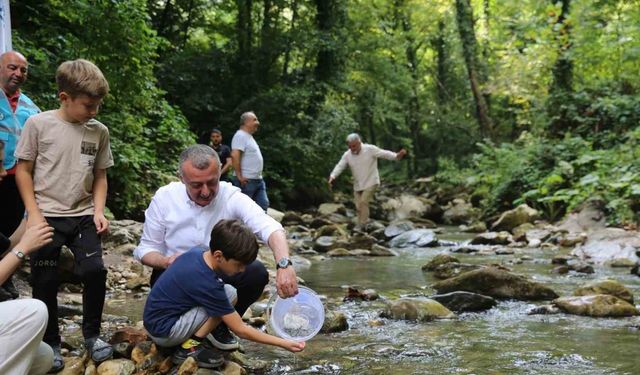 8 bin kırmızı benekli alabalık doğaya salındı