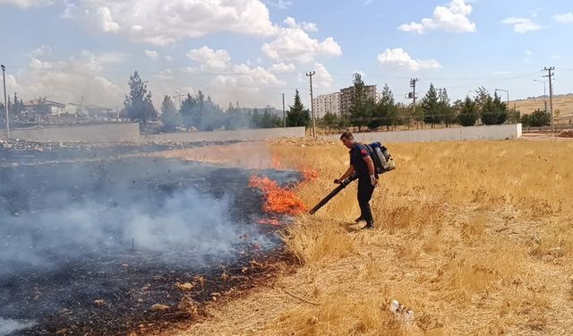 Çıkan ot yangını söndürüldü