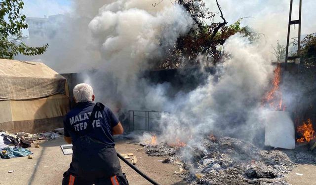 Malatya’da işyeri yangını