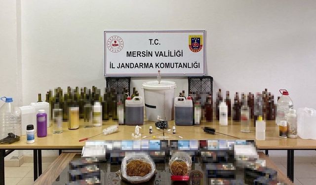 Sahte içki operasyonu: 124 litre sahte içki ele geçirildi