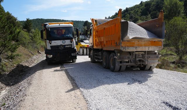 Eskişehir'in o ilçesinde yol yenileniyor