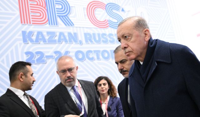 Erdoğan, BRICS Zirvesi'ne katılmak üzere Kazan EXPO'da