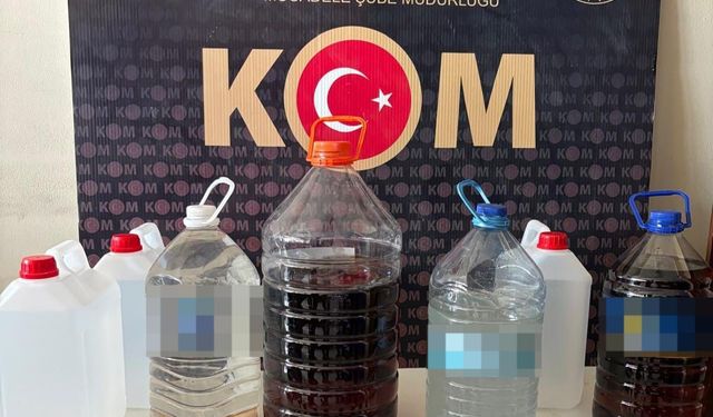 37 litre kaçak içki ele geçirildi: 2 gözaltı