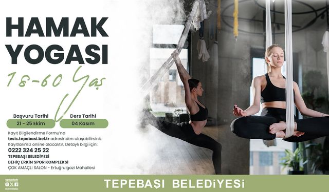 Eskişehir'de hamak yogası kayıtları başlıyor!