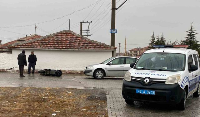 Otomobil elektrikli bisiklet ile çarpıştı: 1 yaralı